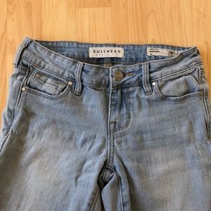 Bullhead (Pacsun) light wash skinny, cropped jeans